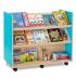 Bubblegum Library Unit With 2 Angled & 1 Horizontal Shelf On Both Sides - view 2