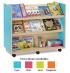 Bubblegum Library Unit With 2 Angled & 1 Horizontal Shelf On Both Sides - view 1