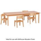 Large Rectangle Melamine Top Wooden Table - 1500 x 695mm - view 4