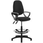 Eclipse 2 Lever Task Operator Chair With Loop Arms And Hi-Rise Draughtsman Kit - view 1