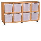 Gratnells Easy Access - 8 Jumbo Tray Quad Column Unit (Mobile) - view 1