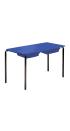 Contract Classroom Slide Stacking Rectangular Table with Matching ABS Thermoplastic Edge - With 2 Shallow Trays and Tray Runners - view 2