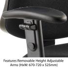 Eclipse XL 3 Lever Task Operator Chair With Height Adjustable Arms - view 2