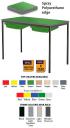 Classroom Contract Spiral Stacking Rectangular Table - Spray Polyurethane Edge - With 2 Shallow Trays and Tray Runners - view 1