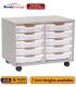 Sturdy Storage - Double Shallow Tray Grey Column Unit - view 1