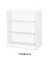 Sturdy Storage - White 1000mm Wide Double Sided Bookcase - view 2
