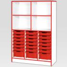 Jaz Storage Range - Triple Width Variety Tray Unit with Open Storage - view 1