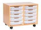 Sturdy Storage Double Column Unit - 10 Shallow Trays - view 1