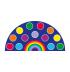 Rainbow 14 Spot Semi-Circle Carpet - 1.5m x 3m - view 5