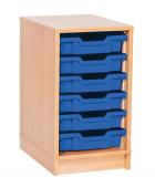 Sturdy Storage Single Column Unit - 6 Shallow Trays - view 2