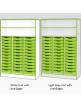 Jaz Storage Range - Triple Width Tray Unit With Top Open Storage - view 3