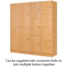 Secondary Height Two Door Locker - 1800mm - view 3