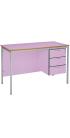 Fully Welded Teachers Desk With MDF Edge - 3 Drawer Pedestal - view 3