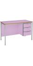 Fully Welded Teachers Desk With MDF Edge - 3 Drawer Pedestal - view 3