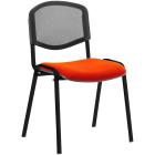 ISO Black Frame Chair With Mesh Back - Bespoke Colour Seating - view 1