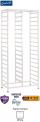 Gratnells Antimicrobial BioCote Compact Tall Double Column Frame - 1850mm With Welded Runners (holds 34 shallow trays or equivalent) - view 1