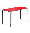 Contract Classroom Slide Stacking Rectangular Table - Spray Polyurethane Edge - view 3