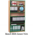 Open Colour Front Bookcase - 1800mm - view 1