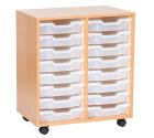 Sturdy Storage Double Column Unit - 16 Shallow Trays - view 1