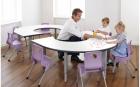 Whiteboard Height Adjustable Heavy Duty - Rainbow Shape Table - view 2