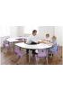 Whiteboard Height Adjustable Heavy Duty - Rainbow Shape Table - view 2