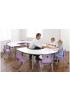 Whiteboard Height Adjustable Heavy Duty - Rainbow Shape Table - view 2