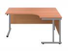 Twin Upright Leg Radial Desk - view 1