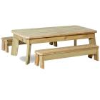 Outdoor Rectangular Table And Bench Set - view 2