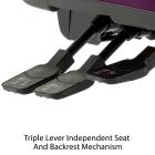 Eclipse XL 3 Lever Task Operator Chair - Bespoke Colour Seat - view 2