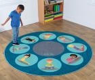 Yoga Position Carpet - 2m diameter - view 1