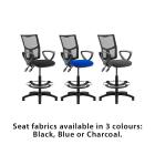 Eclipse 2 Lever Task Operator Chair - Mesh Back With Loop Arms And Hi-Rise Draughtsman Kit - view 4