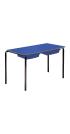 Contract Classroom Slide Stacking Rectangular Table - Spray Polyurethane Edge - With 2 Shallow Trays and Tray Runners - view 2