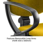 Eclipse 1 Lever Task Operator Chair - Bespoke Colour Chair With Loop Arms - view 2