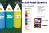 52 Litre Pencil Litter Bin - Midi - view 1