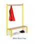 Junior School Cloakroom Island Seating Unit - Single Sided 9 Hooks *Height - 1370mm* - view 3