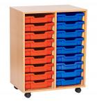 Sturdy Storage Double Column Unit - 18 Shallow Trays - view 2