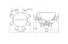 Primo Mobile Round Folding Table (Moderno Oak) - view 7