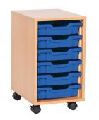 Sturdy Storage Single Column Unit - 6 Shallow Trays - view 1