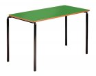 Contract Classroom Slide Stacking Rectangular Table - Bullnosed MDF Edge - view 3