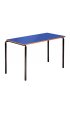 Contract Classroom Slide Stacking Rectangular Table - Bullnosed MDF Edge - view 2