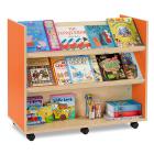 Bubblegum Library Unit With 2 Angled & 1 Horizontal Shelf On Both Sides - view 5