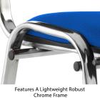 ISO Chrome Frame Chair With Fabric Seating - view 2