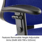 Eclipse XL 3 Lever Task Operator Chair - Bespoke Colour Chair With Height Adjustable Arms - view 2