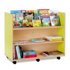 Bubblegum Library Unit With 3 Straight Shelves On Both Sides - view 1