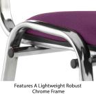 ISO Chrome Frame Chair - Bespoke Colour Seating - view 2