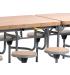 Primo Mobile Folding Table & Seating (Moderno Oak) - view 2