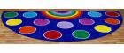 Rainbow 14 Spot Semi-Circle Carpet - 1.5m x 3m - view 3