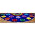 Rainbow 14 Spot Semi-Circle Carpet - 1.5m x 3m - view 3