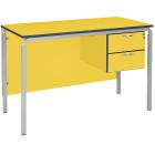 Crushed Bent Teachers Desk With PU Edge - 2 Drawer Pedestal - view 2