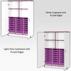 Jaz Storage Range - Triple Width Cupboard With variety Trays And Open Storage - view 4